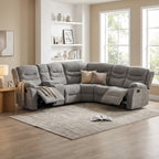 Silverdale Fabric Manual Recliner Corner Sofa - Grey