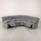 Silverdale Fabric Manual Recliner Corner Sofa - Grey