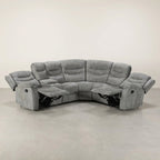 Silverdale Fabric Manual Recliner Corner Sofa - Grey