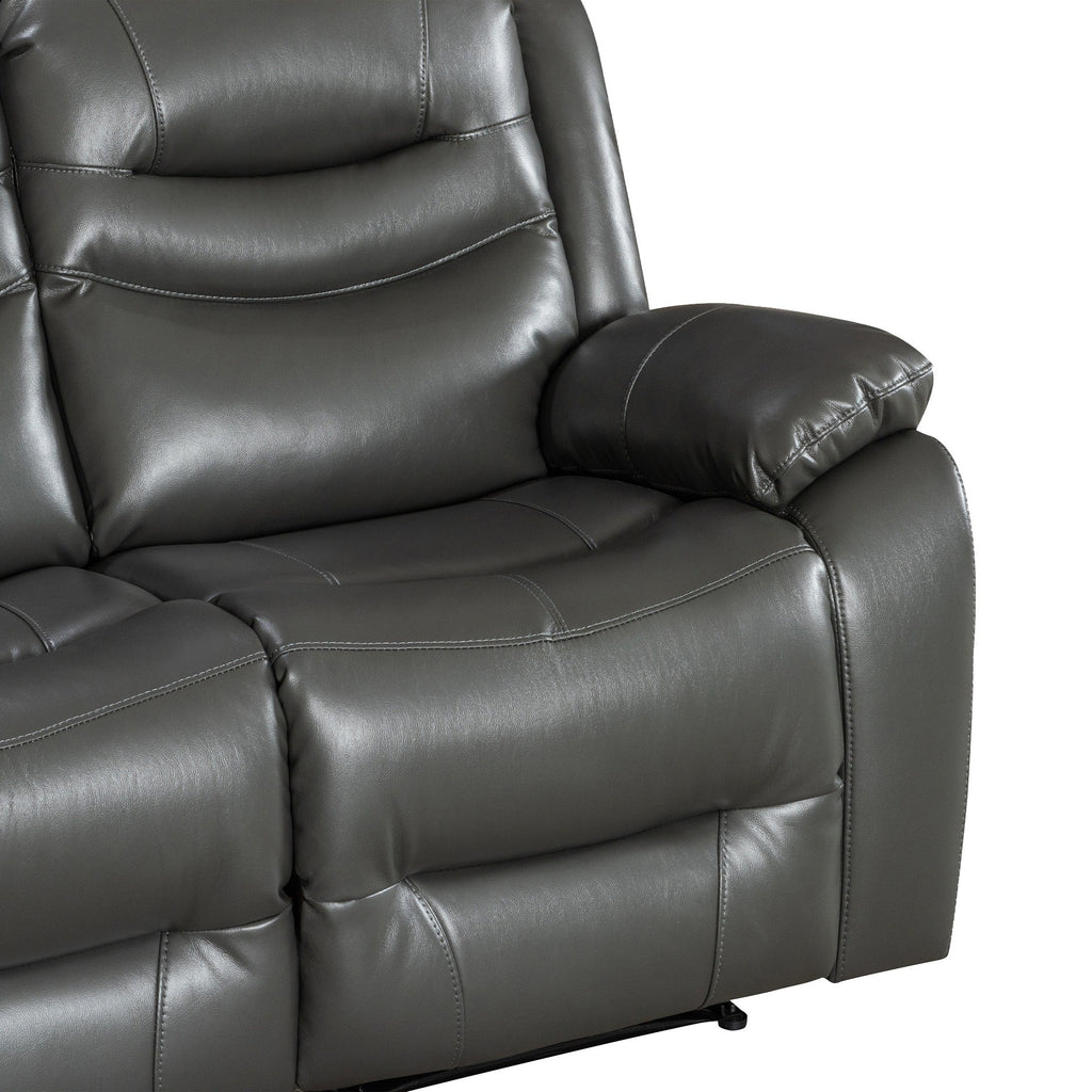 Silverdale Air Leather Electric Recliner Corner Sofa - Grey