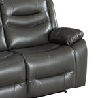 Silverdale Air Leather Electric Recliner Corner Sofa - Grey