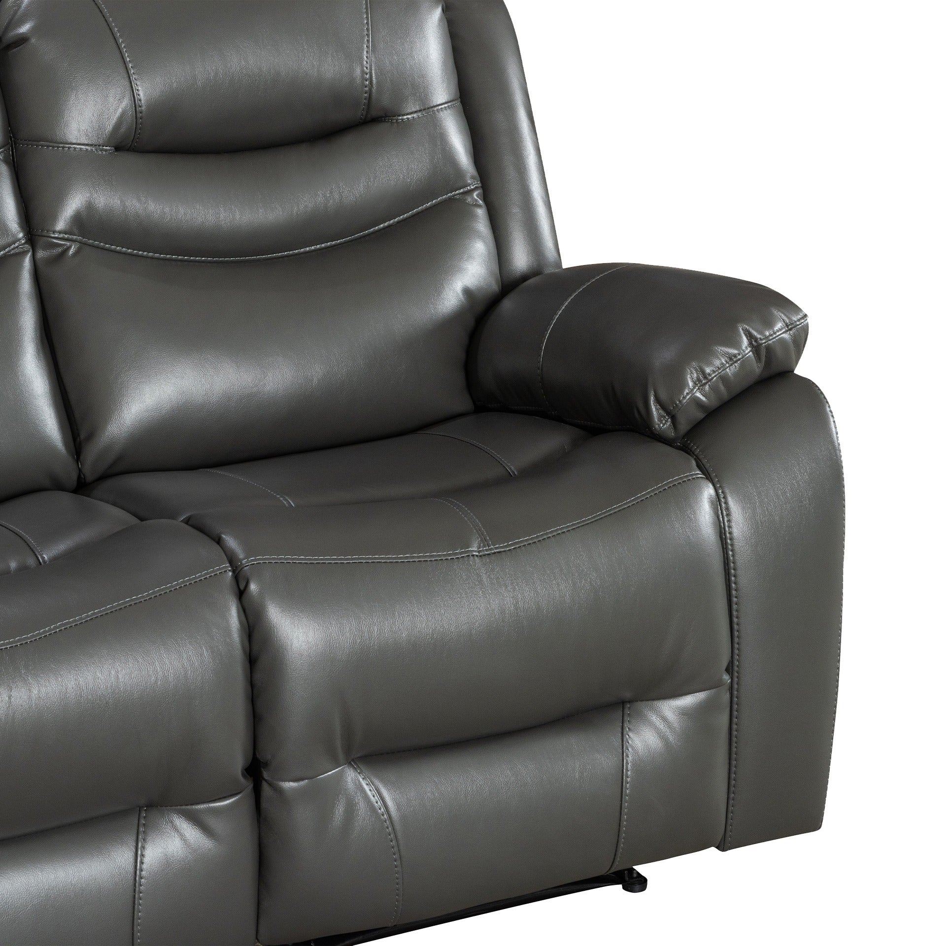 Silverdale Air Leather Electric Recliner Corner Sofa - Grey
