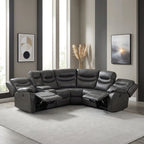 Silverdale Air Leather Electric Recliner Corner Sofa - Grey