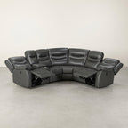 Silverdale Air Leather Electric Recliner Corner Sofa - Grey