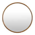 Echo Round Wooden Framed Wall Mirror 120cm - Dark Wood