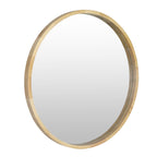 Echo Round Wooden Framed Wall Mirror 80cm - Light Wood