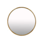 Echo Round Wooden Framed Wall Mirror 95cm - Light Wood