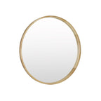 Echo Round Wooden Framed Wall Mirror 95cm - Light Wood