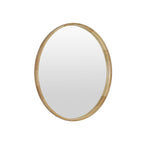 Echo Round Wooden Framed Wall Mirror 95cm - Light Wood