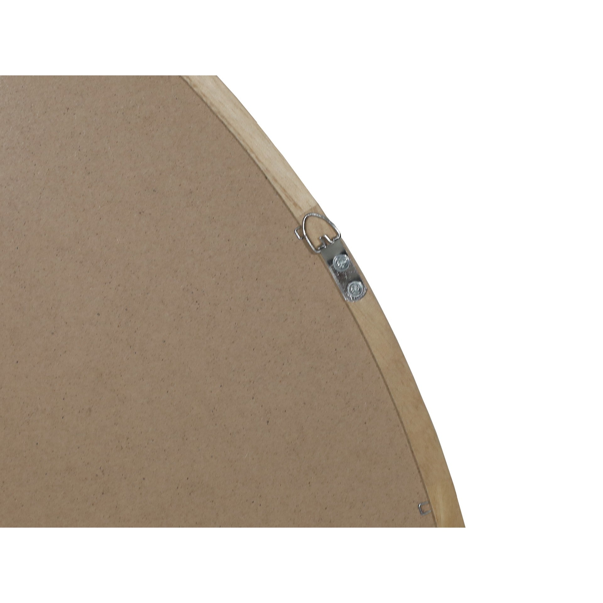 Echo Round Wooden Framed Wall Mirror 95cm - Light Wood