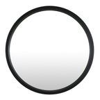 Echo Round Wooden Framed Wall Mirror 60cm - Black