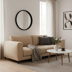 Echo Round Wooden Framed Wall Mirror 60cm - Black