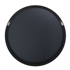 Noir Round Wooden Wall Mirror 50cm - Black