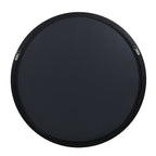 Noir Round Wooden Wall Mirror 60cm - Black