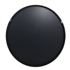 Noir Round Wooden Wall Mirror 90cm - Black