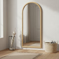 Halo Arched Full Length Mirror 180cm - Light Wood