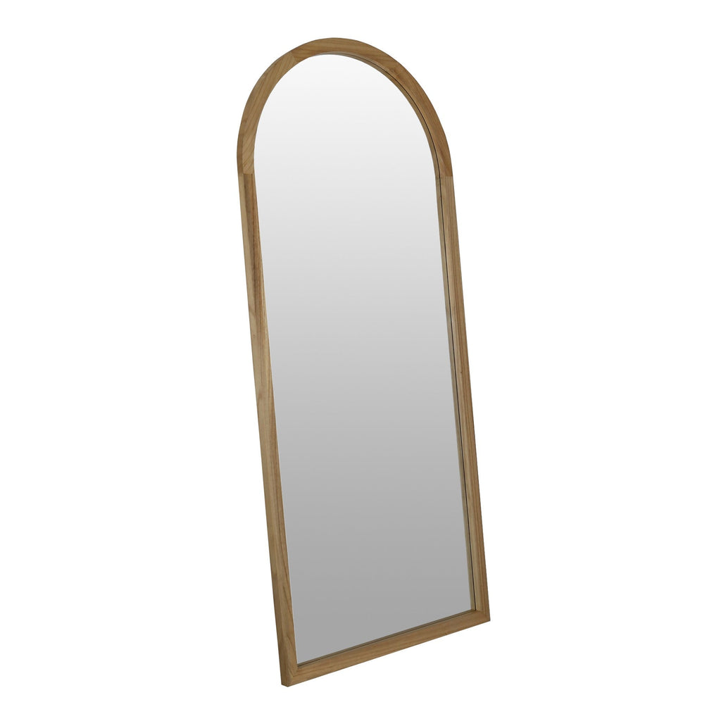 Halo Arched Full Length Mirror 180cm - Light Wood