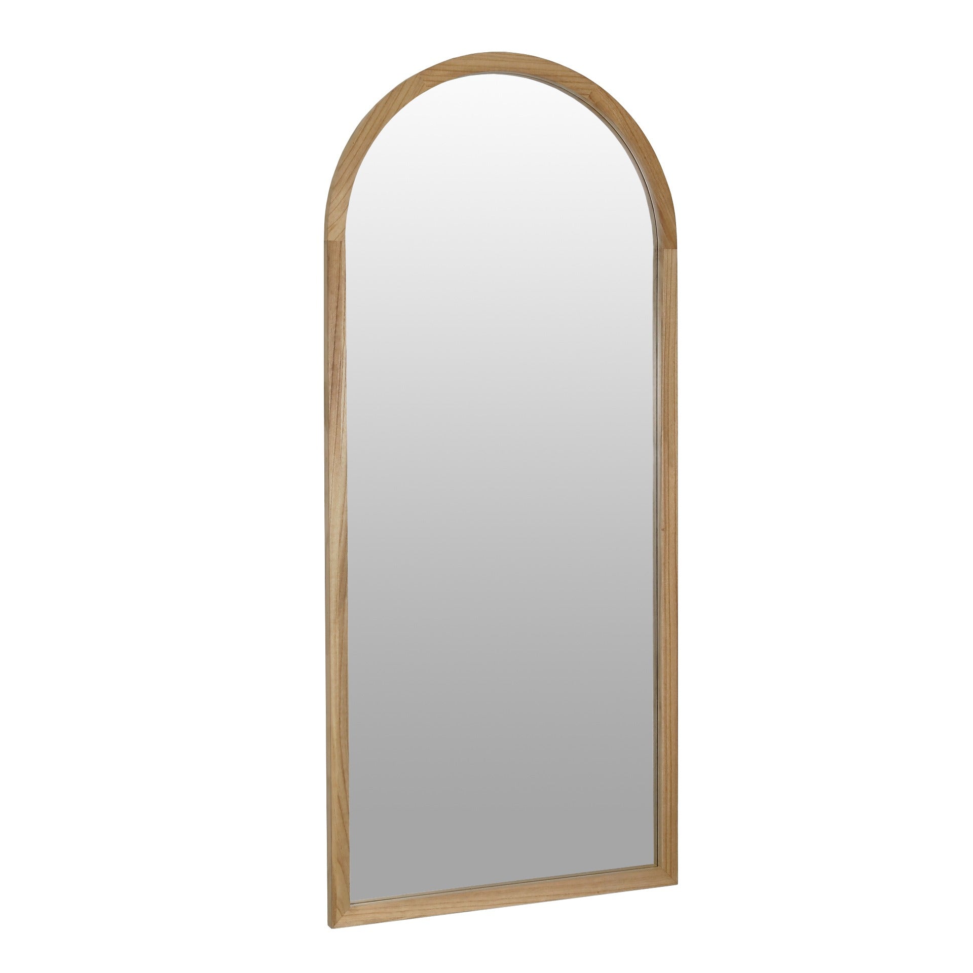 Halo Arched Full Length Mirror 180cm - Light Wood