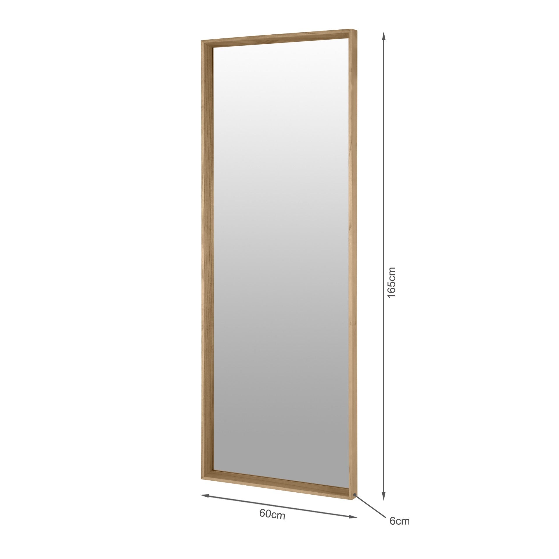 Form Full Length Mirror 165cm - Light Wood