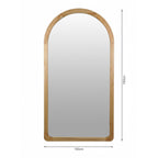 Eden Arched Full Length Mirror 190cm - Light Wood