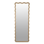 Ripple Wavy Wooden Full Length Mirror 160cm - Light Wood