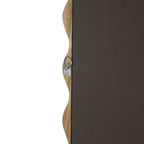 Ripple Wavy Wooden Full Length Mirror 160cm - Light Wood