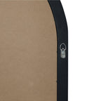 Lattice Arched Wooden Mirror 120cm - Black