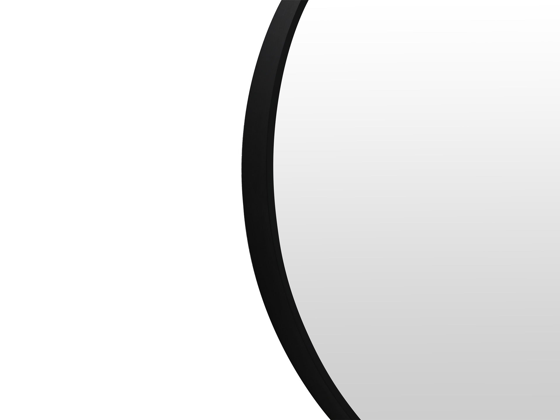 Aura Round Metal Framed Wall Mirror 80cm - Black