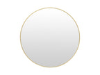 Aura Round Metal Framed Wall Mirror 80cm - Gold