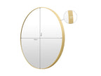 Aura Round Metal Framed Wall Mirror 80cm - Gold