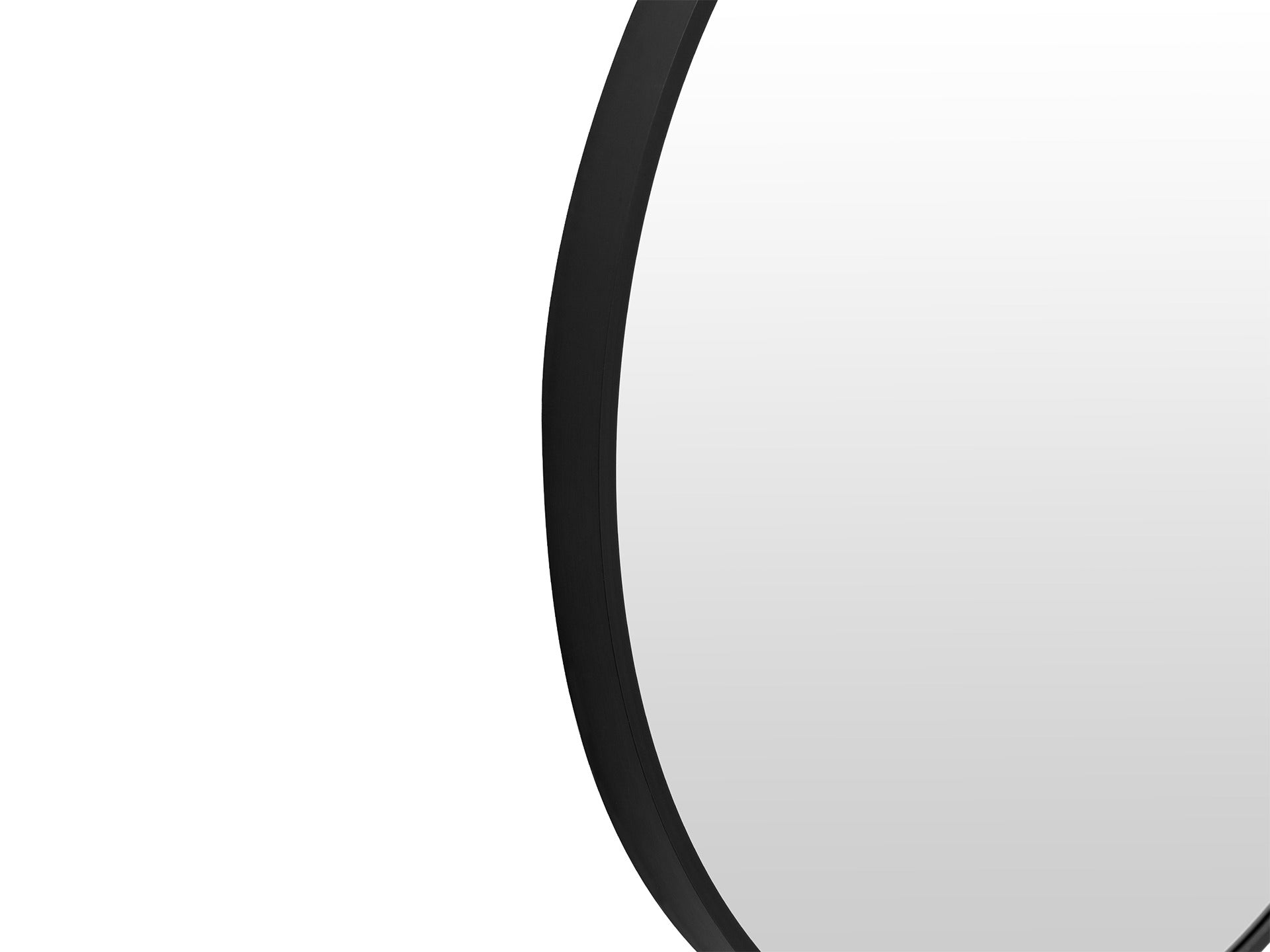 Nova Round Metal Framed Wall Mirror 50cm - Black