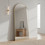 Archie Metal Arched Full Length Mirror - Gold