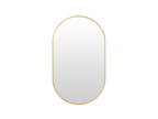 Luna Oval Metal Framed Wall Mirror - Gold