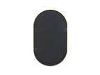 Luna Oval Metal Framed Wall Mirror - Gold