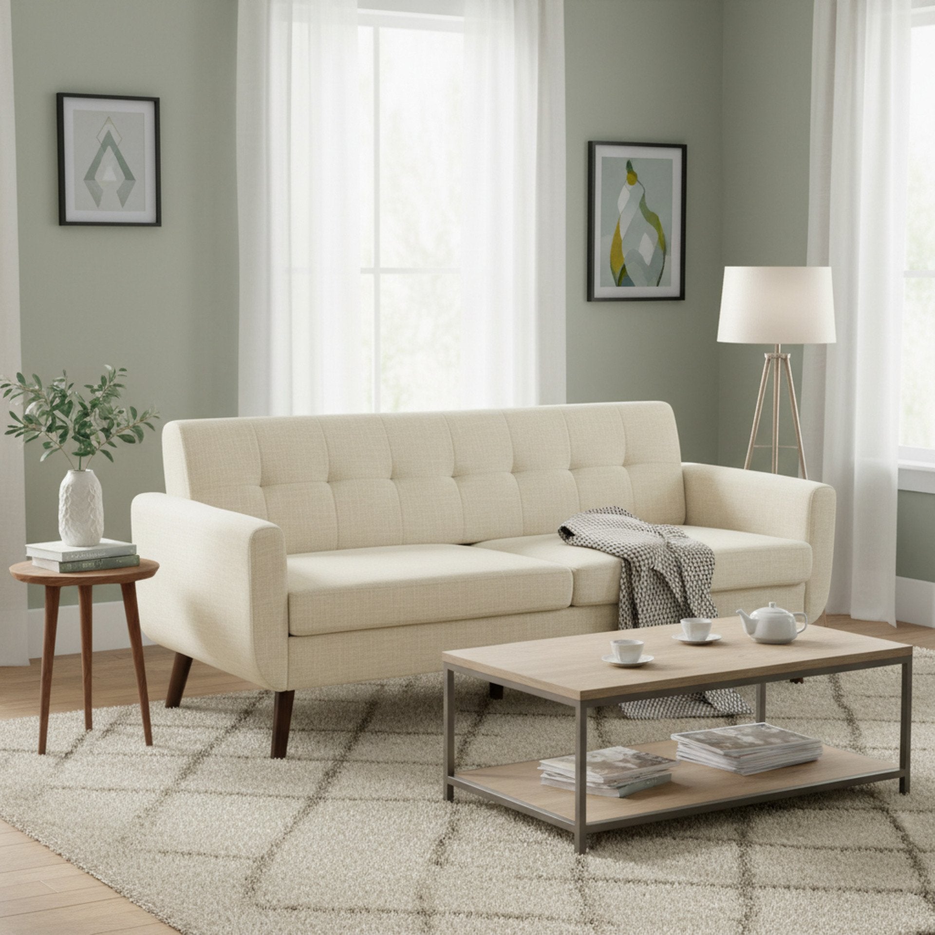 Vibe 3 Seater Sofa - Beige