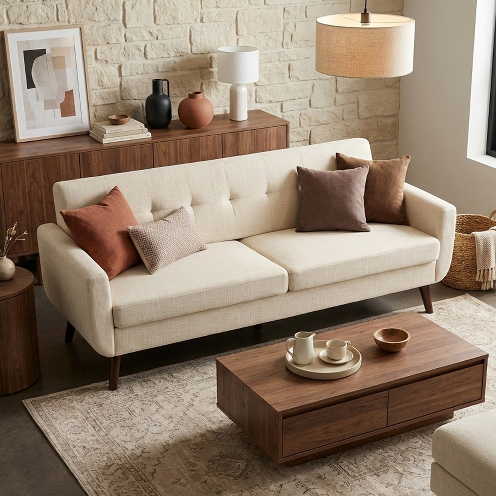 Vibe 3 Seater Sofa - Beige