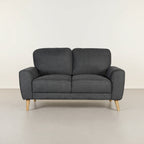 Suki Linen 2 Seater Sofa - Dark Grey
