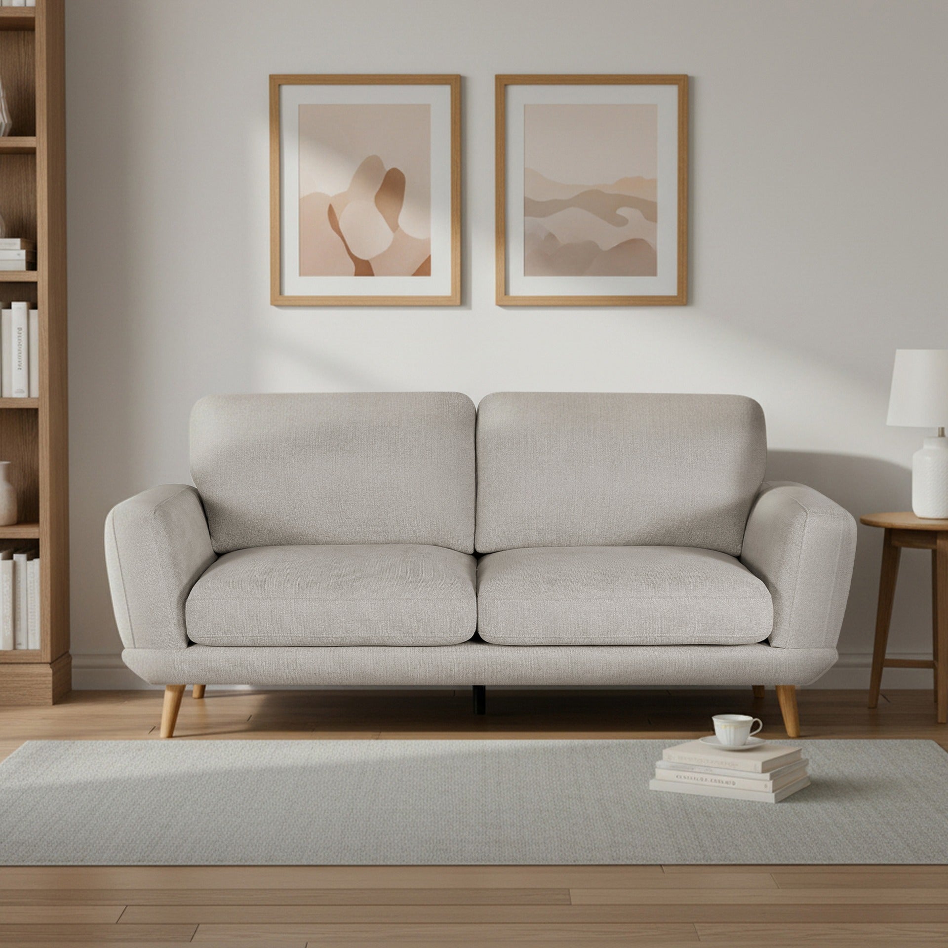 Tova Chenille 3 Seater Sofa - Beige