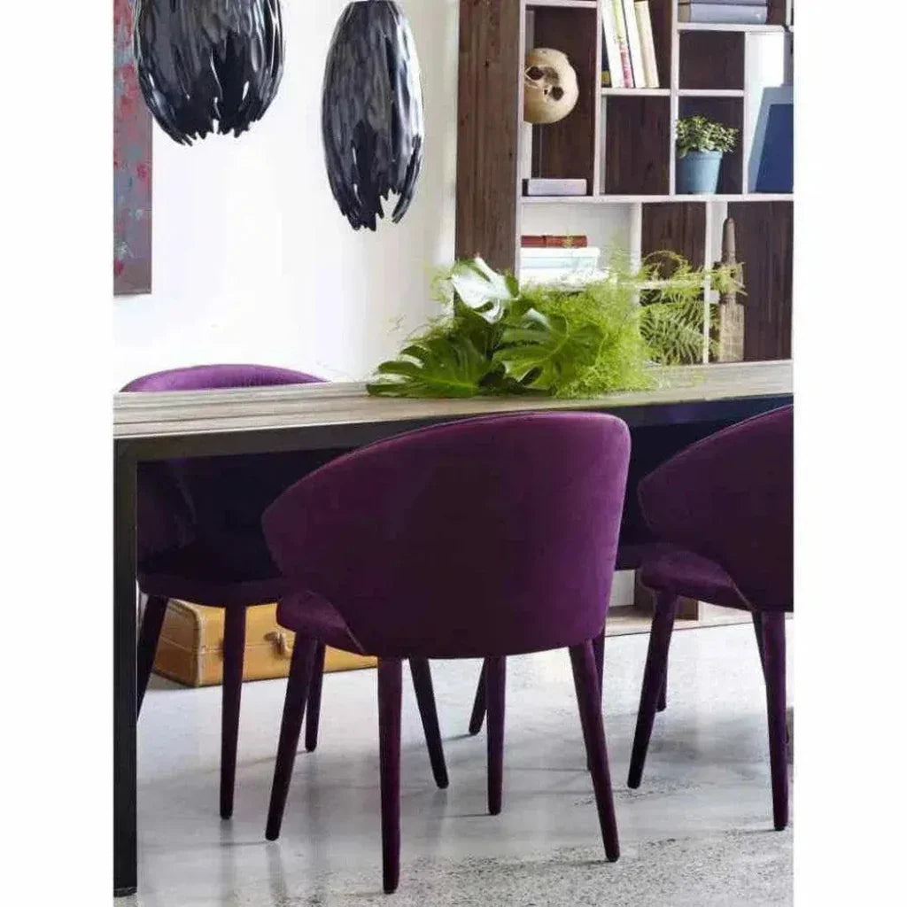 24.5 Inch Dining Chair Purple Art Deco