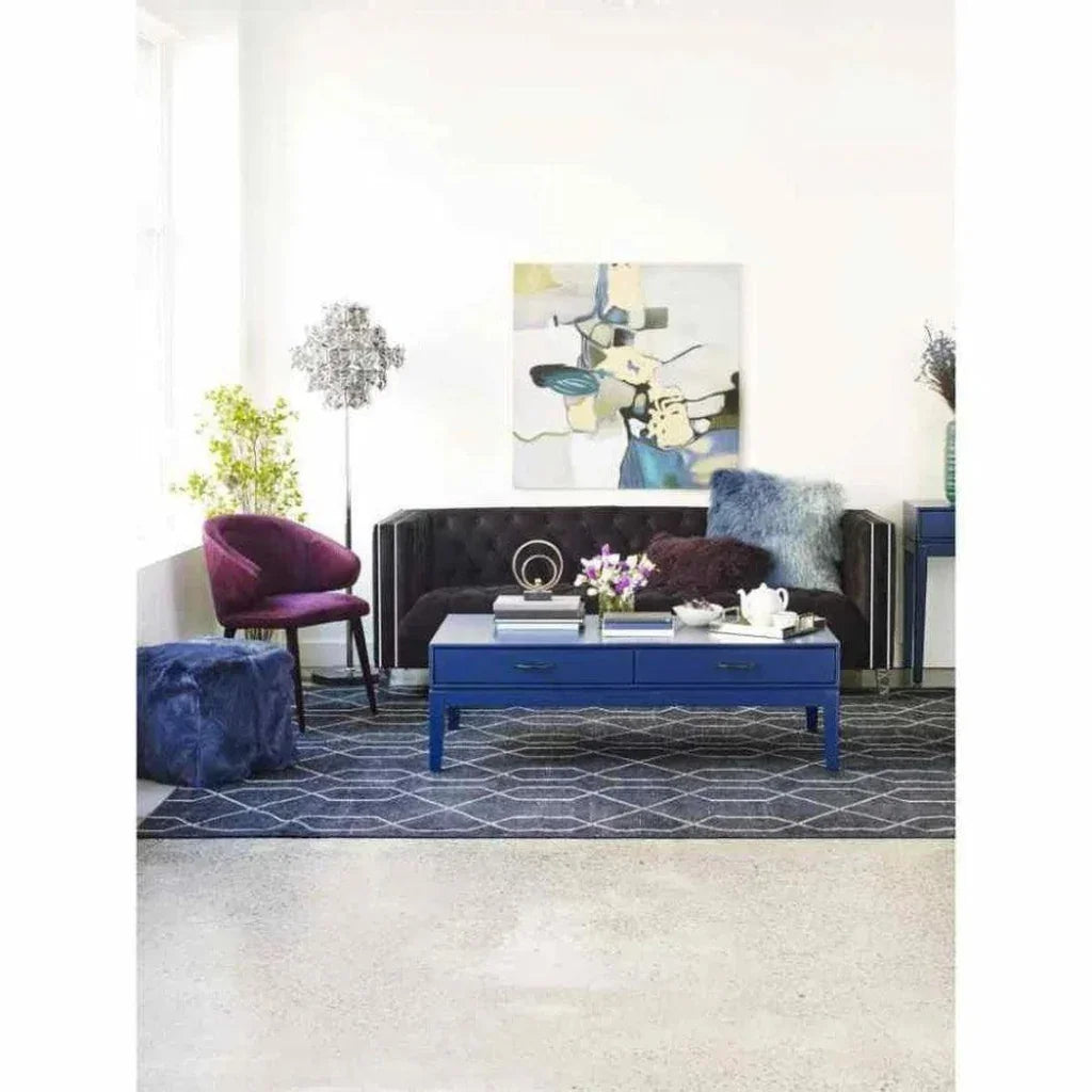 24.5 Inch Dining Chair Purple Art Deco