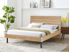 XOAN King Wooden Bed Frame - Oak