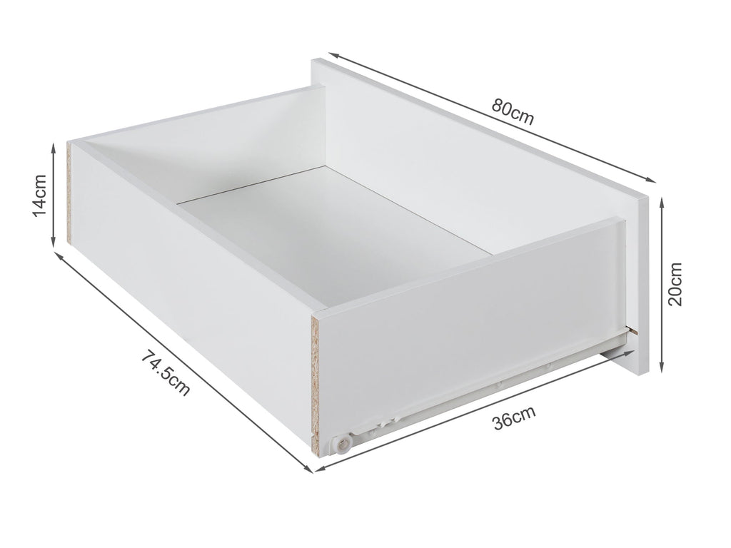 Bram Tallboy 5 Drawer Chest Dresser - White