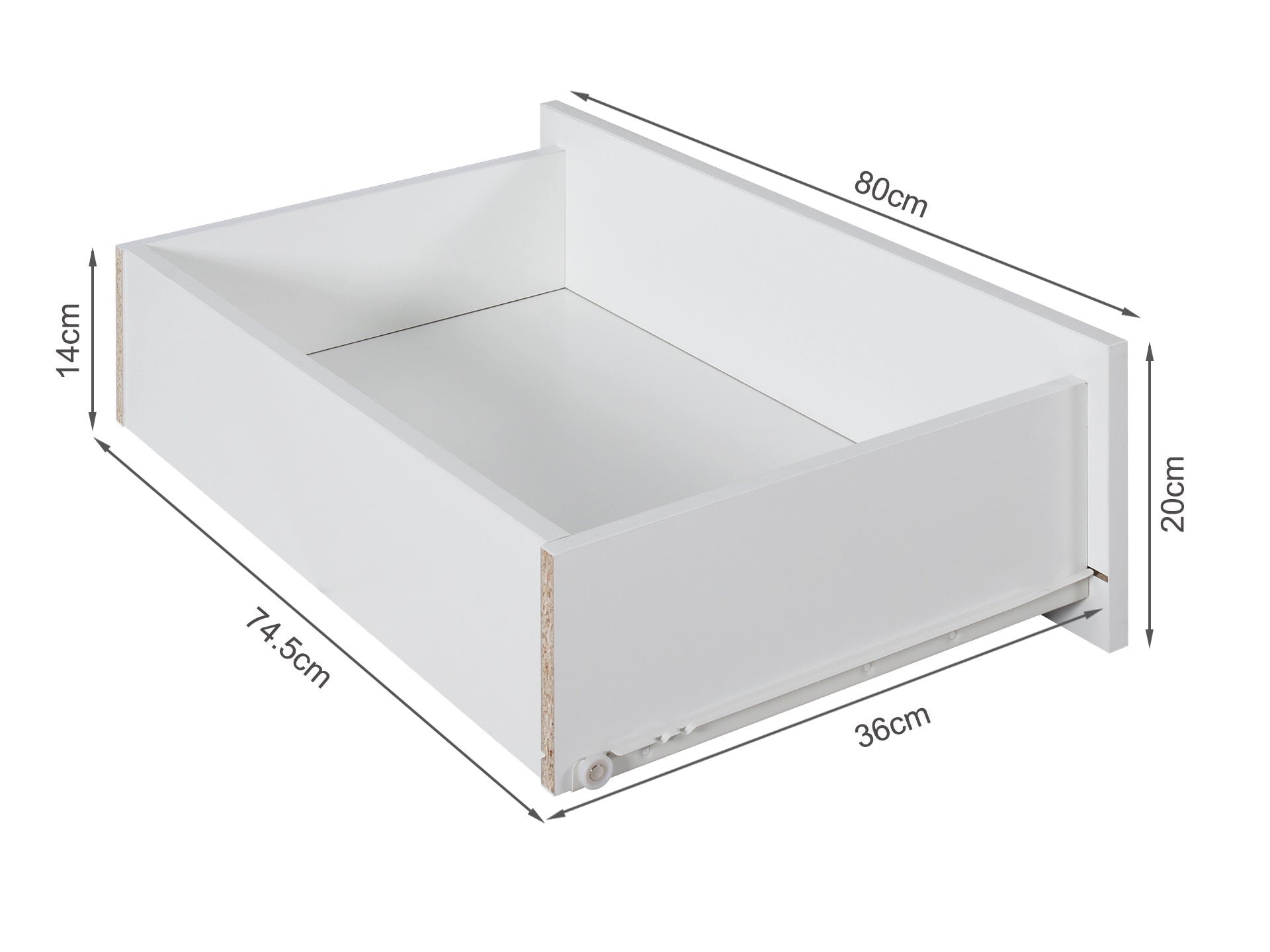 Bram Tallboy 5 Drawer Chest Dresser - White