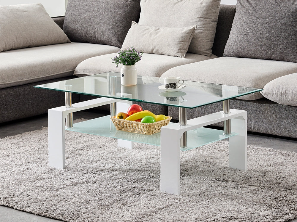 Oakley Coffee Table Fully Tempered - White