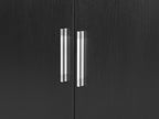 Bram 2 Door Wardrobe with 2 Drawers - Black