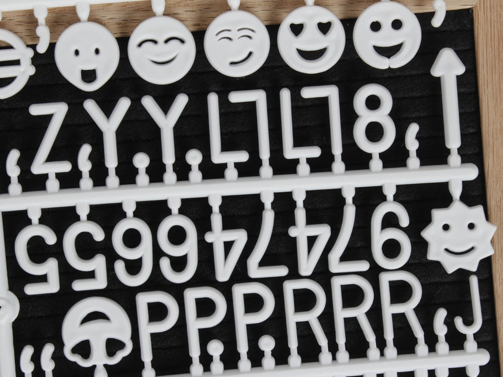 Retro Changeable DIY Felt Letter Board Square 340PCS