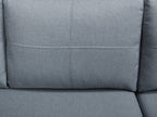 Seattle 3-Seater Fabric Sofa Couch with Chaise - Grey