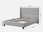 ELBRUS Queen Bed Frame - LIGHT GREY