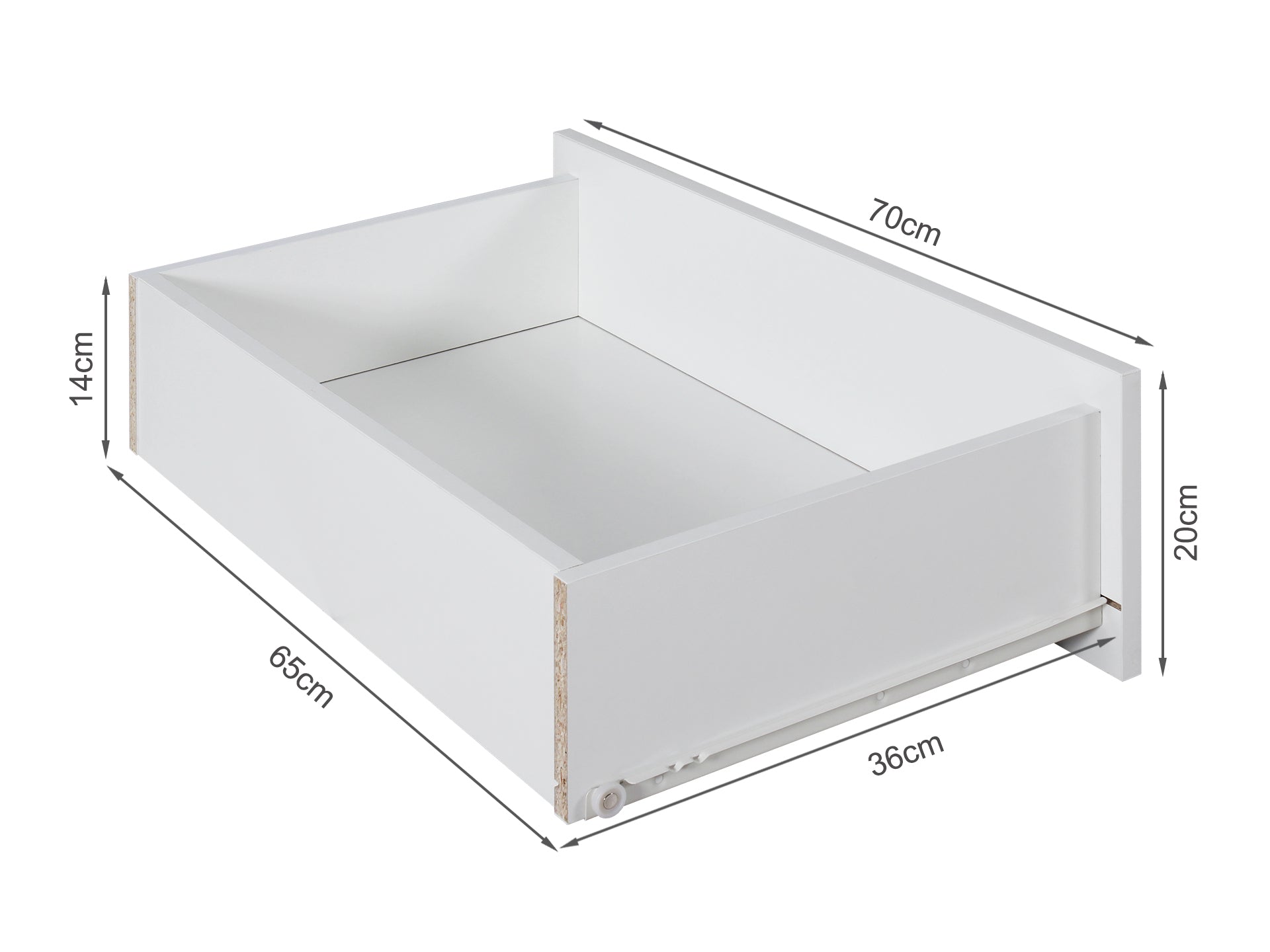 Bram Low Boy 8 Drawer Chest Dresser - White