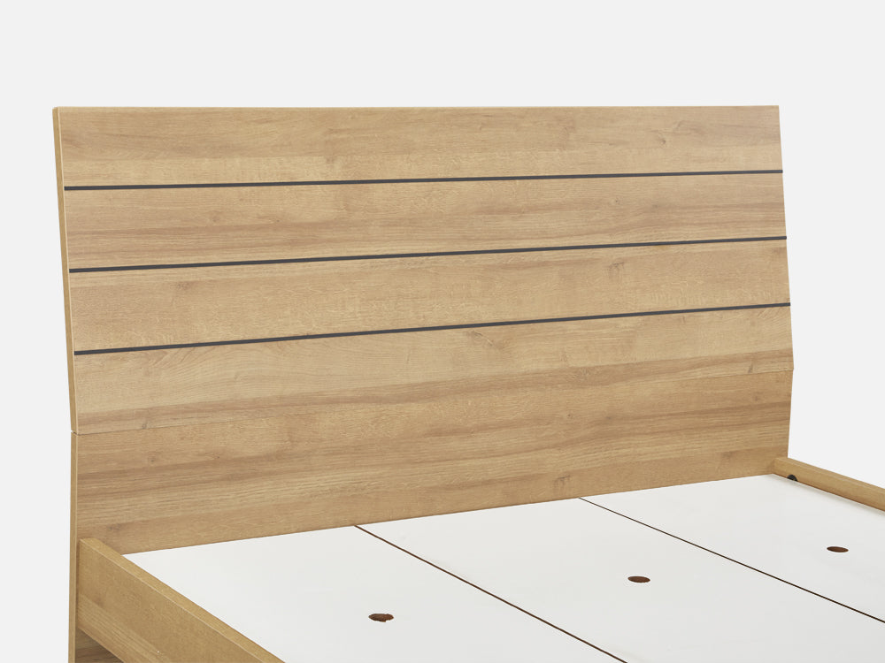 XOAN Double Wooden Bed Frame - Oak